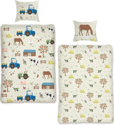 Skybrands Kinder Bettwäsche Tiere 135X200 Bauernhof Kinderbettwäsche Bagger Traktor Baumwolle Kinderbettwäsche 2Tgl. Für Jungen und Mädchen Naty Shop Standardtitel