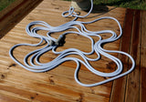 Gartenschlauch ausziehbar bis zu 7,5 Meter, 1/2" (12,5 mm), mit Handbrause und 8 Funktionen, Idroeasy