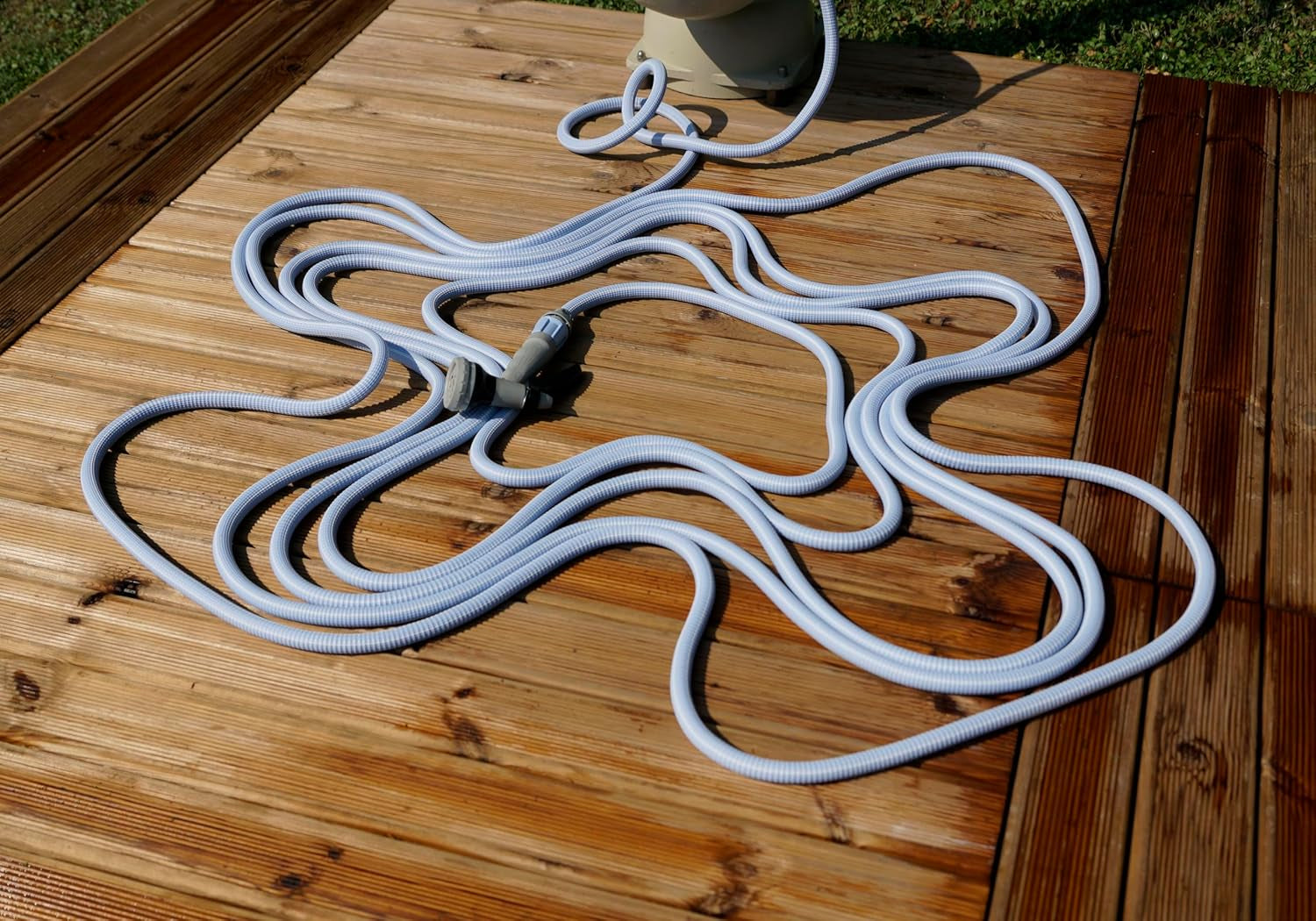 Gartenschlauch ausziehbar bis zu 7,5 Meter, 1/2" (12,5 mm), mit Handbrause und 8 Funktionen, Idroeasy