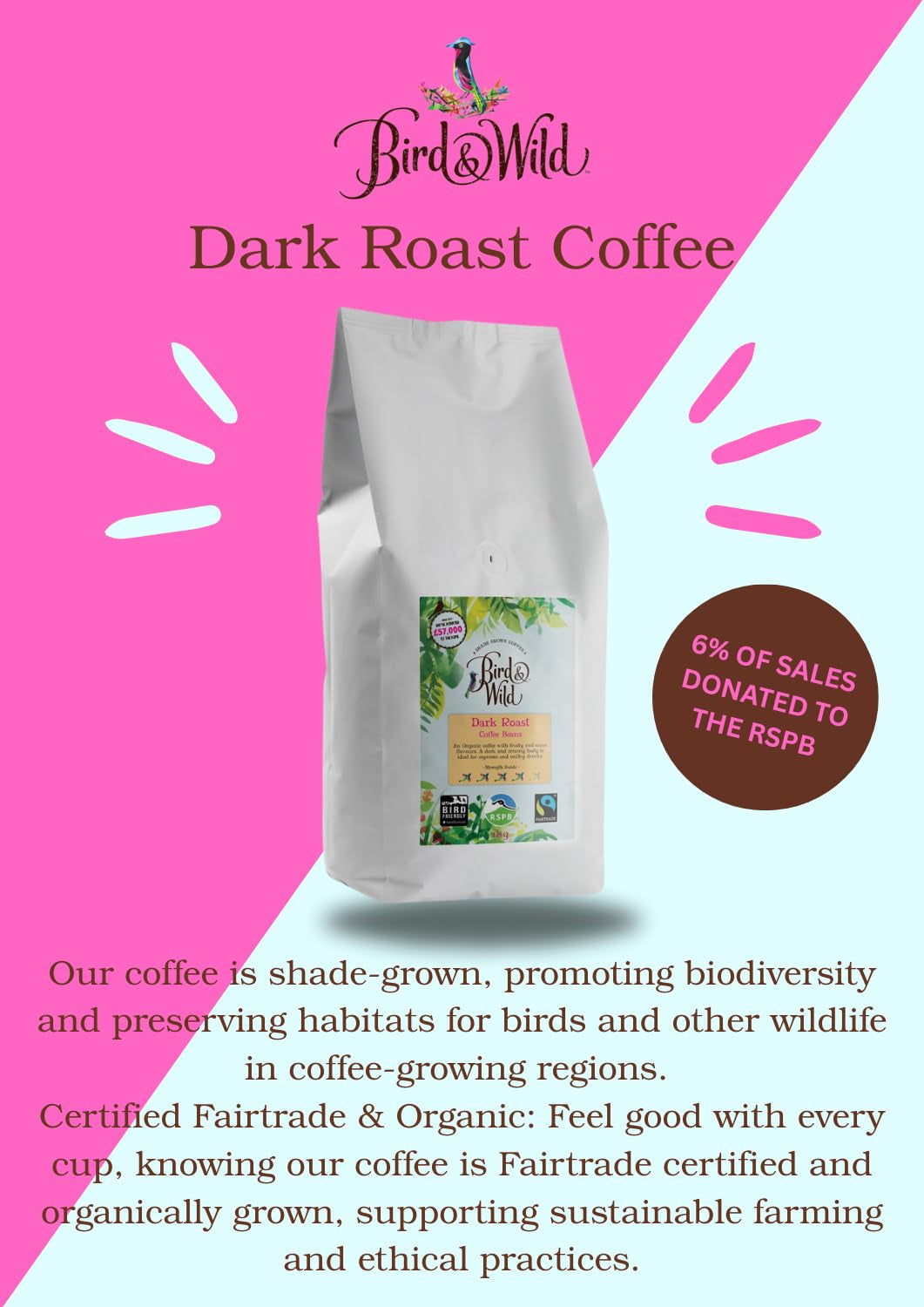 Espresso-Kaffeebohnenmischung, 1 kg, mittlere Röstung, Fairtrade-Bio-Schattenanbau, vogelfreundlich, ganze Bohne, 1 kg Nettogewicht