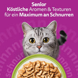 Whiskas Senior 7+ Nassfutter Gemischte Auswahl in Gelee, 84 Beutel, 84x85g (1 Großpackung) – Hochwertiges Nassfutter für Katzen ab 7 Jahren