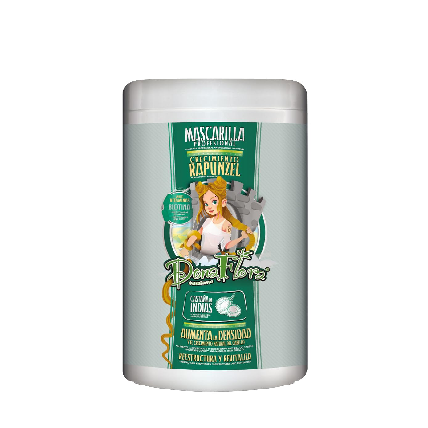 Rapunzel Growth Mask 1000 ml – Stimuliert das Haarwachstum aus dem Haarfollikel – Stärkende Pflege für längeres und dickeres Haar – Sulfat- und parabenfrei Naty Shop Haarmaske Standardtitel