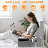 Großes Lesekissen mit abnehmbarer Nackenstütze und Armlehnen, Rückenkissen fürs Bett, ergonomisches Rückenkissen mit Armlehne, Tasche und waschbarem Bezug zum Lesen und Fernsehen.
