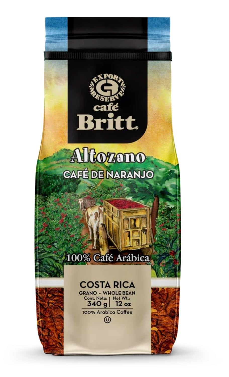 GOURMET ALTOZANO KAFFEE aus Costa Rica DE LA NARANJO Kaffee ganze Bohnen 340 g