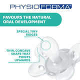 Chicco PhysioForma Comfort Schnuller 16-36 Monate, Babyschnuller mit Silikonsauger, 1 Stück, unterstützt die physiologische Atmung und die korrekte orale Entwicklung, blau