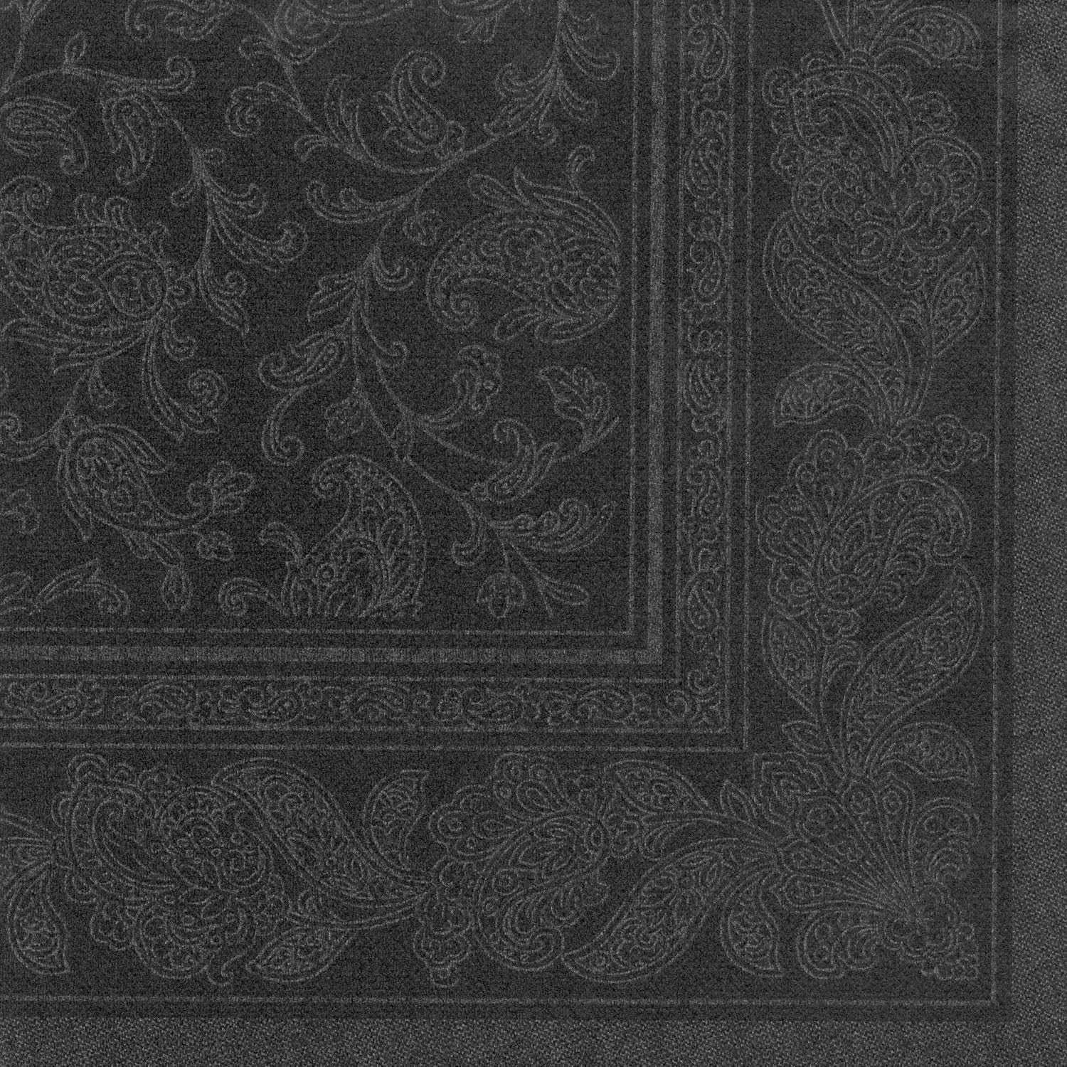 50 Servietten ROYAL Collection 1/4-Falz 40 X 40 schwarz „Ornaments“