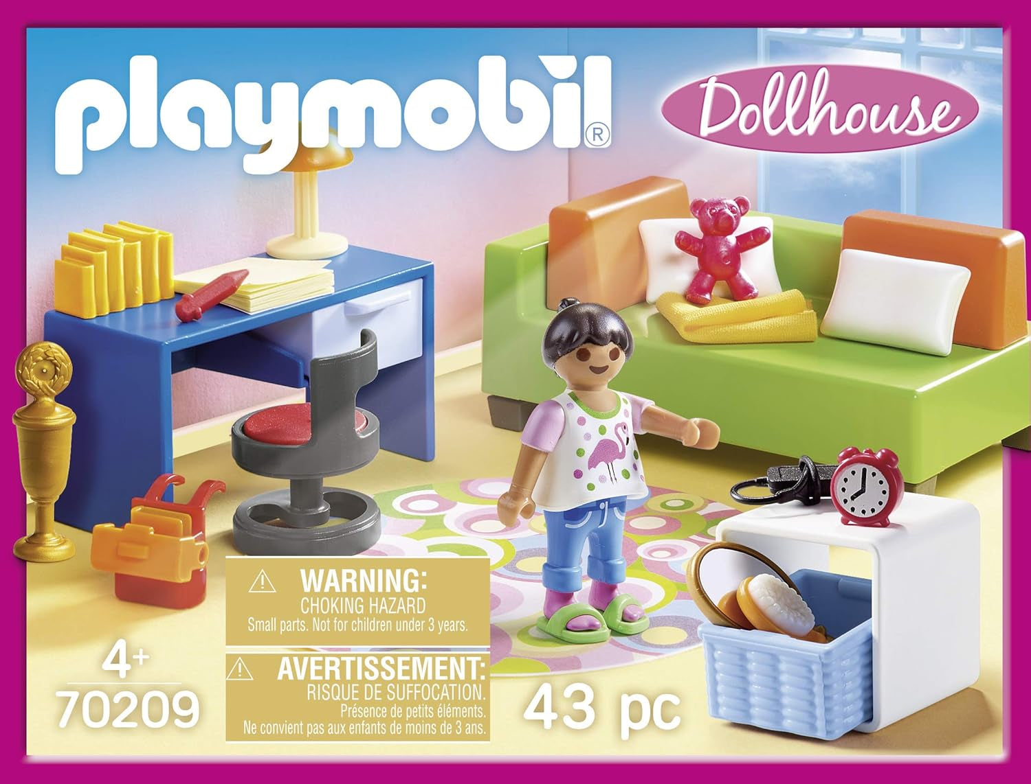 PLAYMOBIL Puppenhaus 70209 Jugendzimmer mit Mädchenfigur und Zubehör, ab 4 Jahren Dollhouses Naty Shop