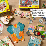 HABA Feuerwehr-Puzzle – 3-teiliges Set für Kinder ab 3 Jahren, Polizei- und Krankenwagen-Papppuzzle – Fördert Feinmotorik und Konzentration – 1302759001 Puzzle Naty Shop