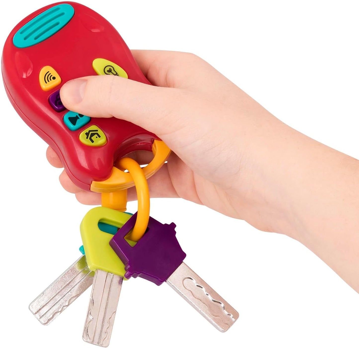 Battat Spielzeugschlüssel Babyspielzeug – Bunter Autoschlüssel-Schlüsselanhänger mit Licht und Geräuschen für Kinder ab 10 Monaten Bebe Toys Naty Shop