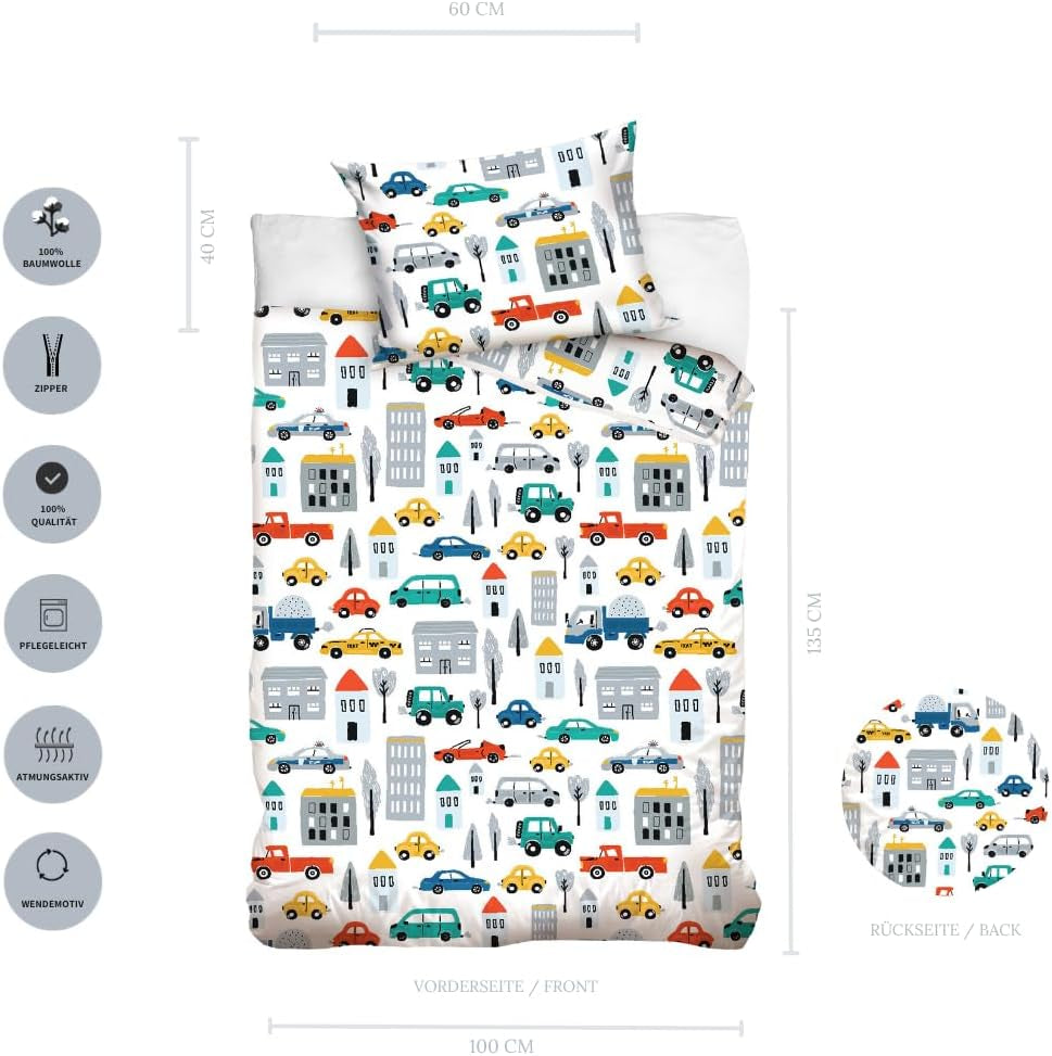 Bettwäsche für Jungen, verschiedene Motive, 100 % Baumwolle. Bettwäsche – Kinder Naty Shop