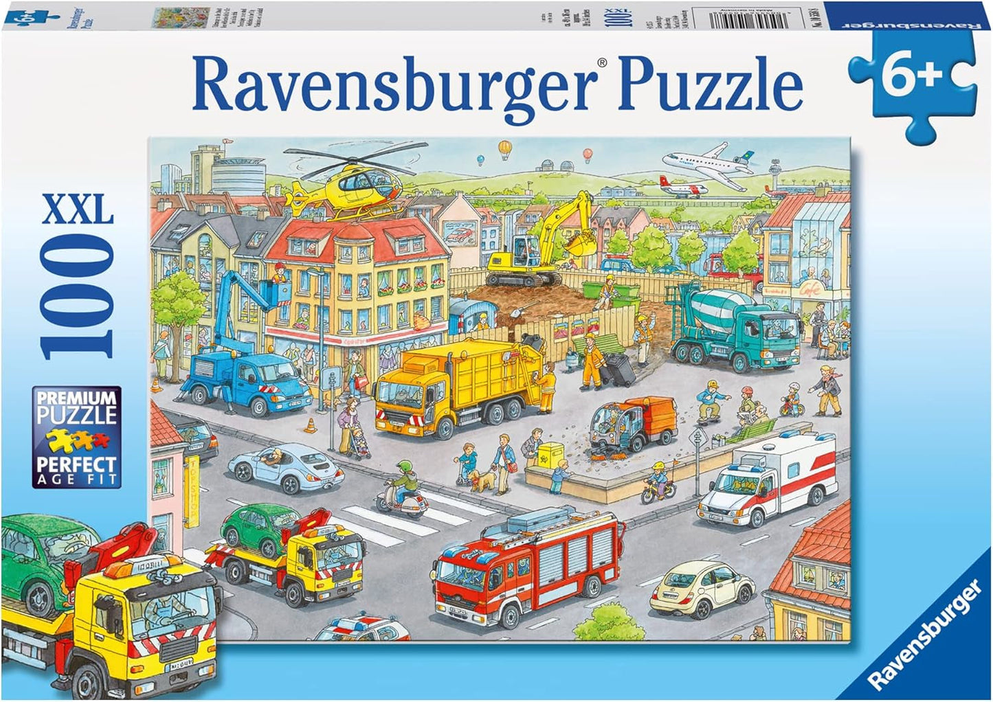 Ravensburger Puzzle für Kinder – 10558 Fahrzeuge in der Stadt – Puzzle für Kinder ab 6 Jahren mit 100 Teilen im XXL-Format Puzzle Naty Shop Standardtitel