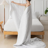 Sommerdecke 155 x 220, leichte Sommerdecke, 90 g/m², Steppdecke 155 x 220 cm, dünne Steppdecke, ohne Bezug verwendbar, kühlende Steppdecke, weich, gemütlich, weiß, Steppdecken und Steppdecken von Naty Shop