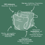 Eco Diapers Eco by Naty Baby Eco Diapers – hochwertige Bio-Windeln, umweltfreundlich, aus pflanzlichen Materialien, ideal für empfindliche Babyhaut (Größe 5 – 80 Stück)