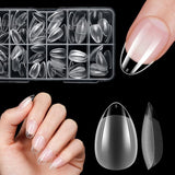 Kurze künstliche Nägel, Ballerina, 120 Stück, zum Aufkleben, 12 Größen, kurze künstliche Nägel, weiche Gel-Nagelspitzen mit vollständiger Abdeckung für kurze Gelnägel, S