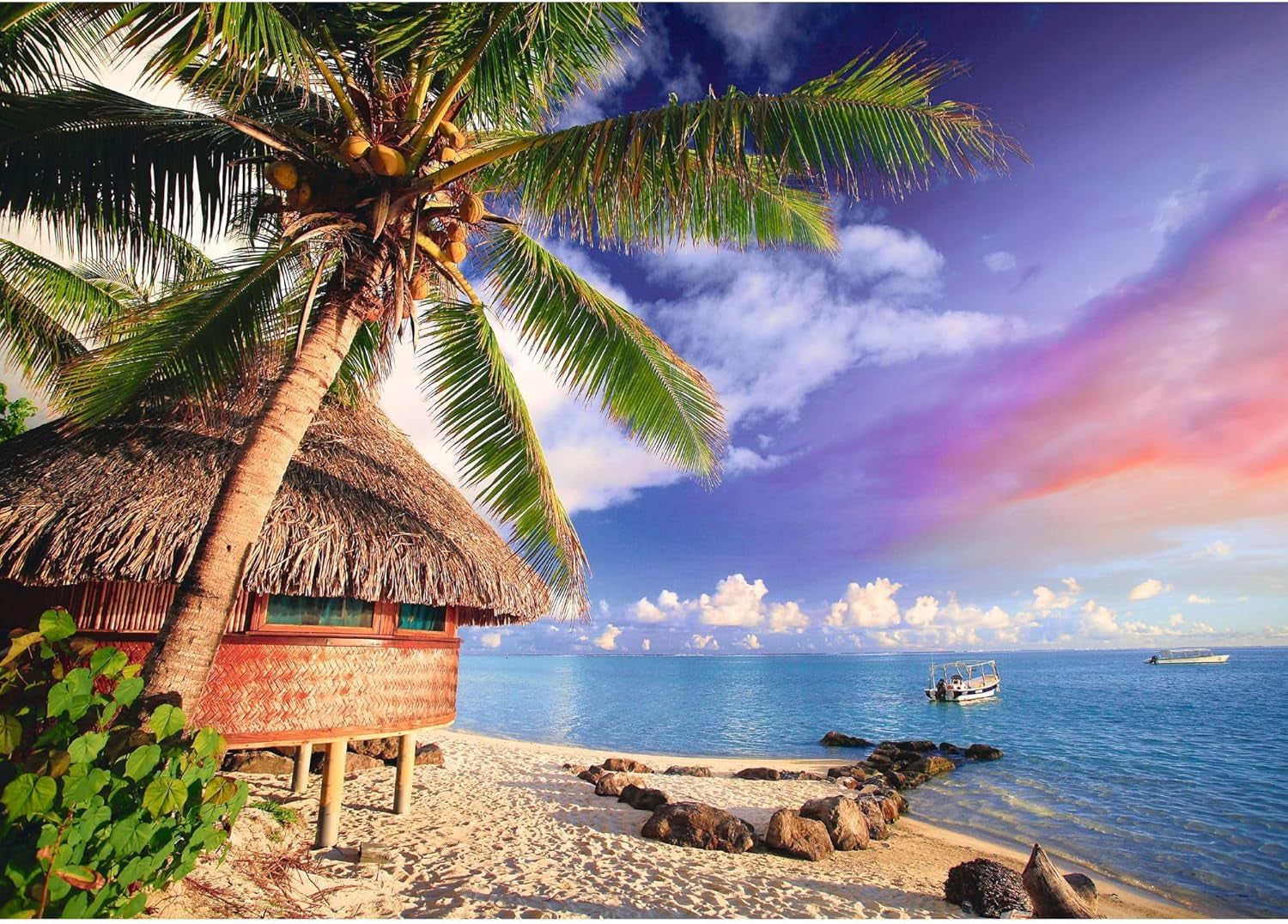 Trefl – Bora-Bora-Insel – 500-teiliges Puzzle – DIY-Puzzle mit Feiertagsansicht, kreative Unterhaltung, Spaß, klassisches Puzzle für Erwachsene und Kinder ab 10 Jahren. Puzzle Naty Shop