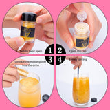 Essbarer Glitzer-Glitter – 4 Farben essbares Glitzerpulver, Glitzerpulver für Getränke, Lebensmittel, Kuchen – essbares metallisches Lebensmittelfarbpulver zum Backen, Cocktails – 5 g/Flasche