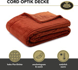 Gözze – Bequeme und weiche Decke in Cordoptik, 1620 g/Stück, 150 x 200 cm – Zimtbetten und Decken. Besuchen Sie den Gözze-Store