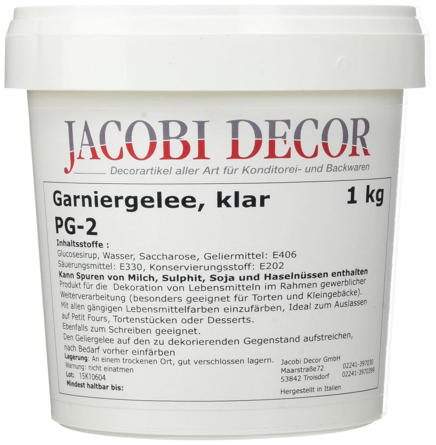 Kalte Spiegelglasur, transparent, 1 kg Naty Shop Glasuren und Dekor