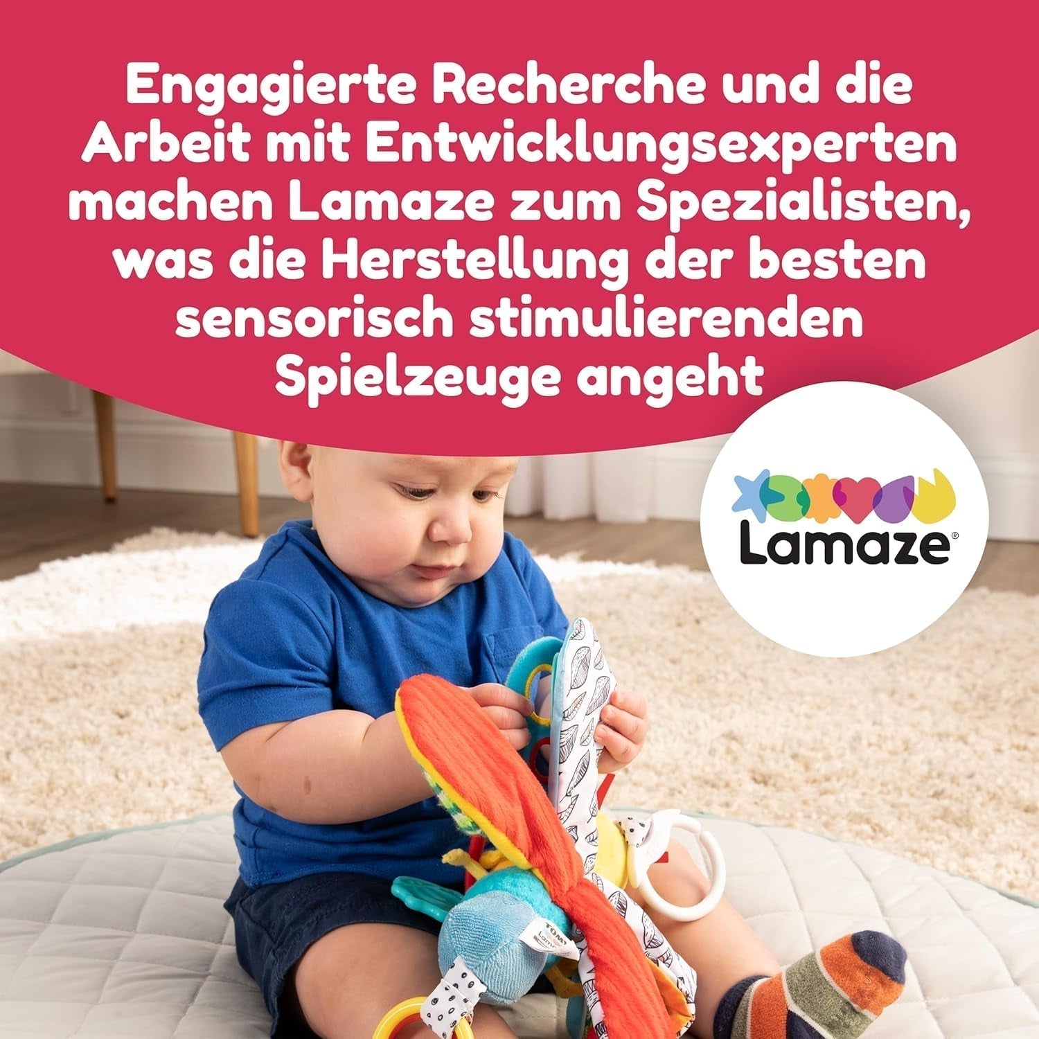 Lamaze Babyspielzeug „Freddie das Glühwürmchen“ Clip & Go, hochwertiges Spielzeug für Kleinkinder, Griffanhänger zur Stärkung der Eltern-Kind-Beziehung, ab 0 Monaten, mehrere Farben Bebe Toys Naty Shop