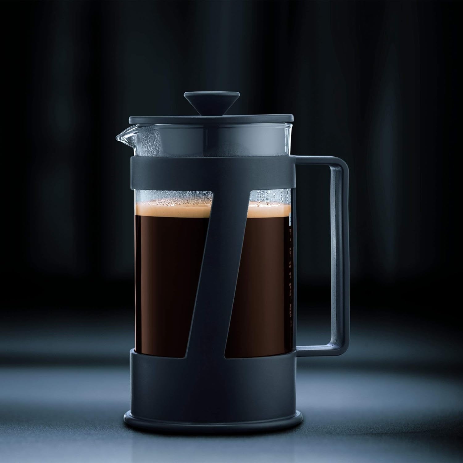 Bodum CREMA Kaffeemaschine (French-Press-System, Permanent-Edelstahlfilter, Sicherheitsverschluss, 0,5 Liter) schwarz