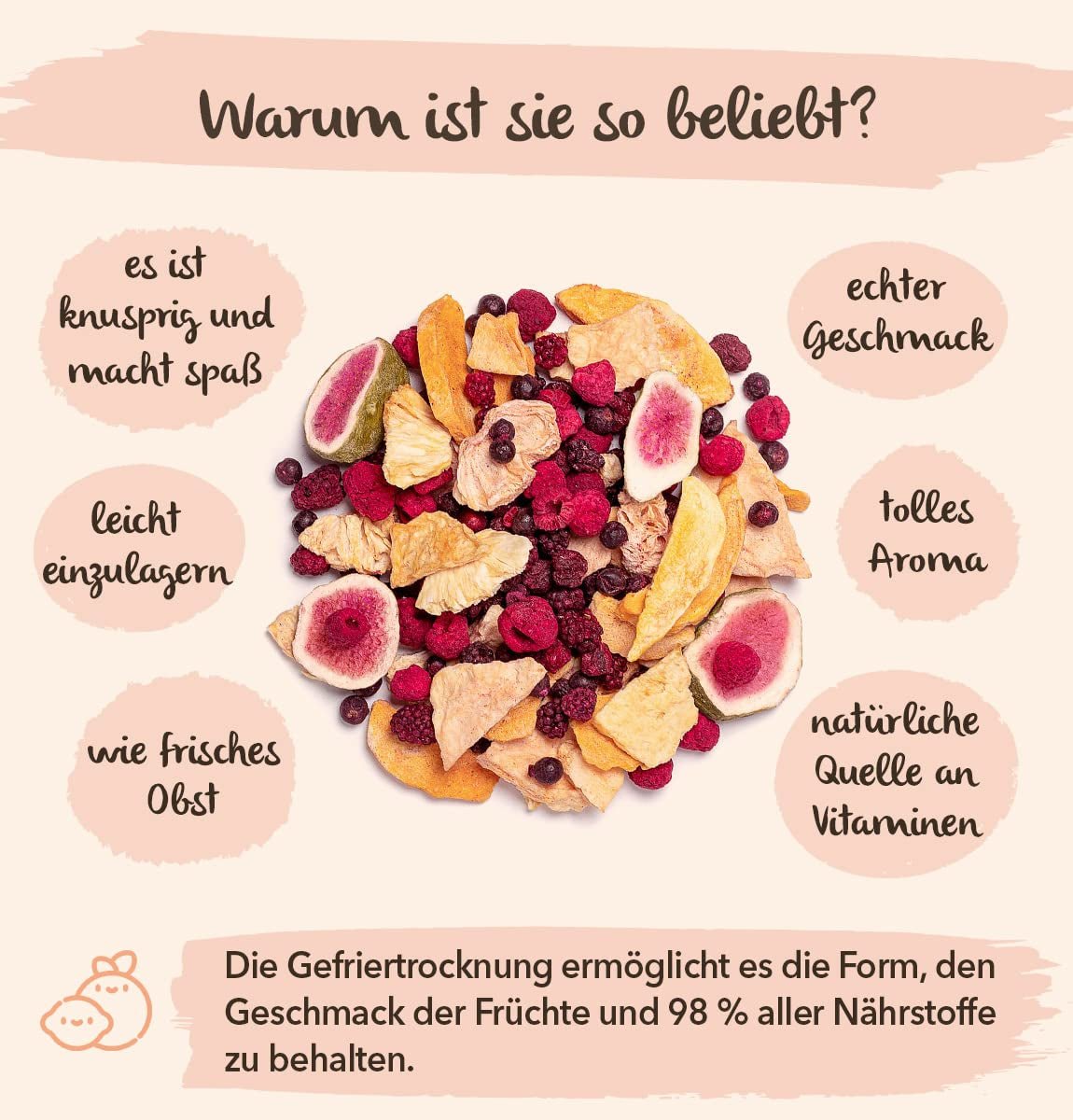 Gefriergetrocknete Aprikosen BRIX | Natürliche, getrocknete Aprikosen 85 g | Great Taste Award für Trockenfrüchte, getrocknet | GVO-frei, glutenfrei, vegan, konservierte Vitamine Naty Shop dehydrierte Produkte