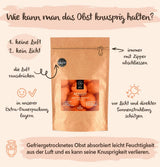 Gefriergetrocknete Aprikosen BRIX | Natürliche, getrocknete Aprikosen 85 g | Great Taste Award für Trockenfrüchte, getrocknet | GVO-frei, glutenfrei, vegan, konservierte Vitamine Naty Shop dehydrierte Produkte
