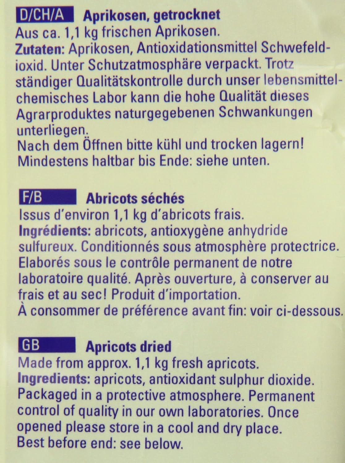 Aprikose Seeberger 200g Naty Shop dehydrierte Produkte