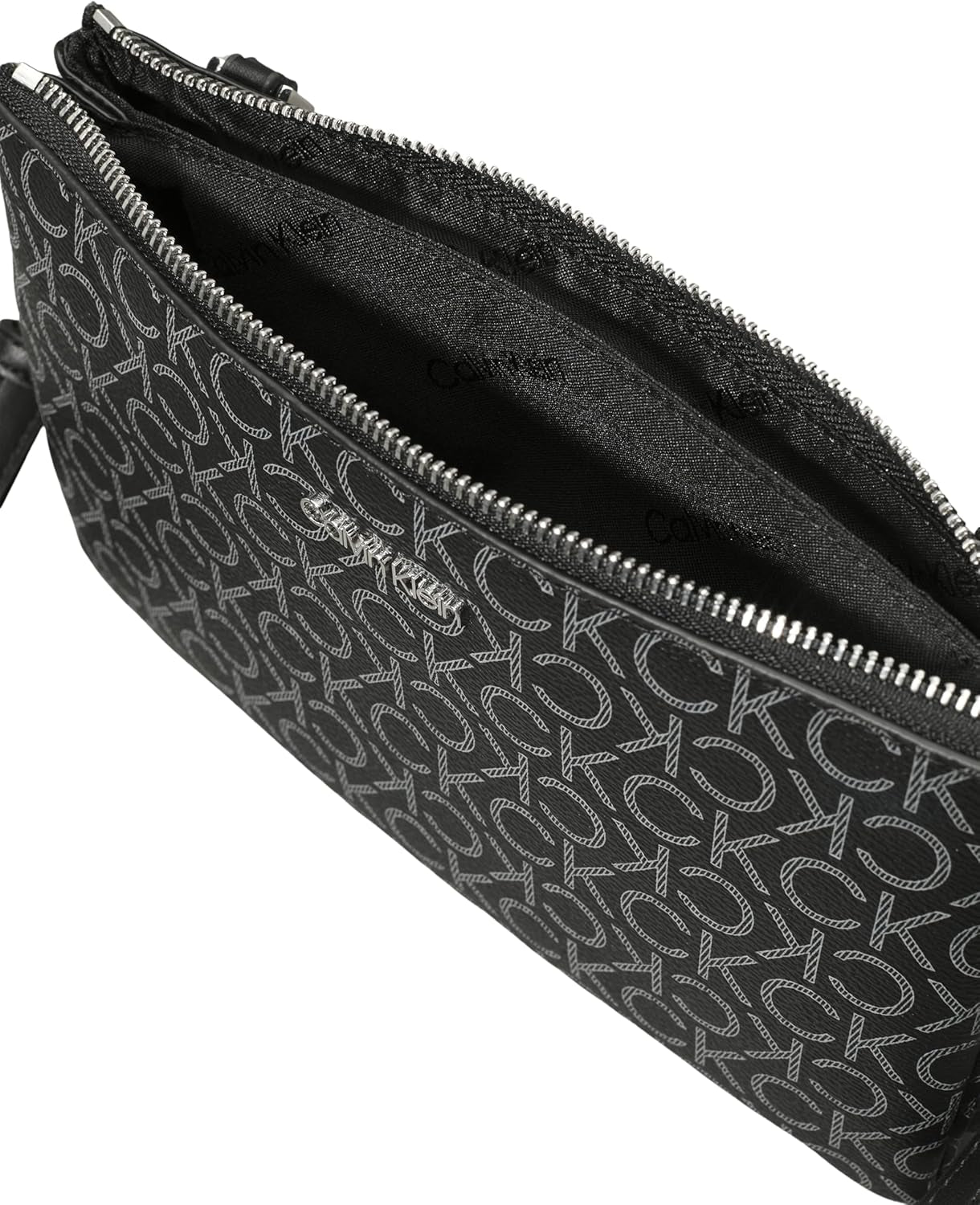 Calvin Klein Damen Umhängetasche Ck Must Klein, Schwarz (Black Mono), Natürliche Größe Damentaschen Naty Shop