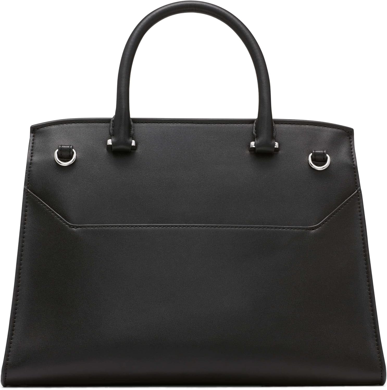 Calvin Klein Turnlock-Umhängetasche für Damen – 2 in 1, veganes Leder, 3 Taschen, Becky Turnlock-Umhängetasche, Schwarz/Silber, Damentaschen, Naty Shop
