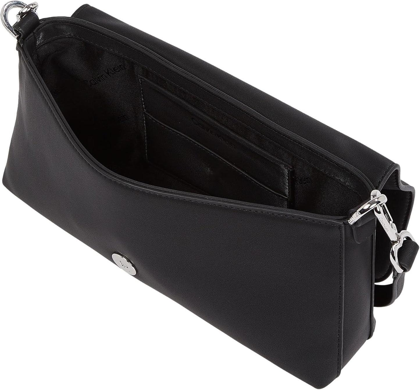 Calvin Klein Damen-Schultertasche Must Convertible mit abnehmbarem Riemen, Schwarz (Ck Black), Einheitsgröße Genti Femei Naty Shop