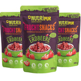 Gefriergetrocknete Erdbeeren 300 g: Ungesüßte getrocknete Erdbeerscheiben – reine Frucht. Gefriergetrocknete Erdbeeren voller Geschmack: Gefriergetrocknete Beeren – NUTRIPUR Trockenfrüchte. Naty Shop Dehydrierte Produkte 300 g (3er-Pack) Erdbeeren