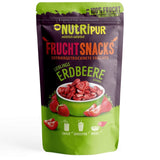 Gefriergetrocknete Erdbeeren 300 g: ungesüßte getrocknete Erdbeerscheiben – Gefriergetrocknete Erdbeeren mit reiner Frucht, voller Geschmack: gefriergetrocknete Beeren – NUTRIPUR Trockenfrüchte Naty Shop dehydrierte Produkte 25 g (1 Stück) Erdbeeren