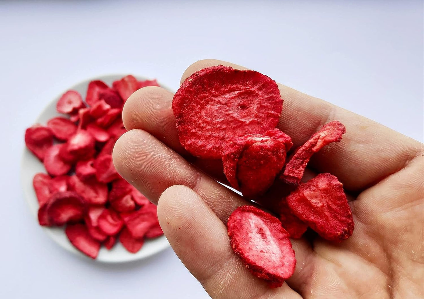 Gefriergetrocknete Erdbeeren | Gefriergetrocknete Früchte Gefriergetrocknet | Trockenfrüchte ohne Zucker Trockenfrüchte | Getrocknete Erdbeeren gefriergetrocknet | Gefriergetrocknete Früchte (90g) Dehydrierte Produkte Naty Shop