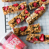 Super Garden Gefriergetrocknete Erdbeeren | Köstliche und 100 % reine gefriergetrocknete Früchte | Ganze getrocknete Erdbeeren für gesunde Snacks oder zum Backen | Gefriergetrocknete Erdbeeren 19g Naty Shop dehydrierte Produkte