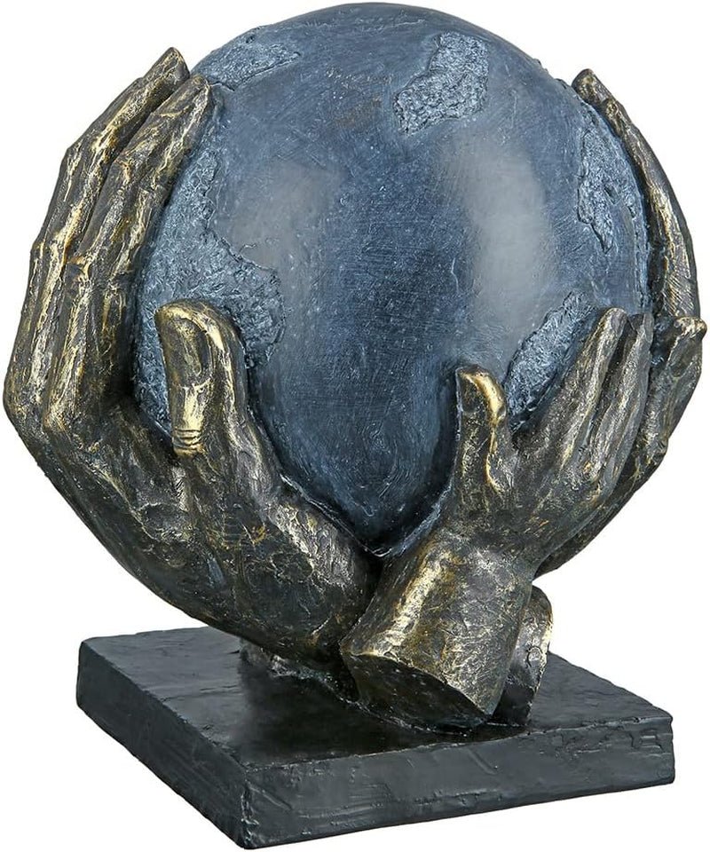 Casablanca modernes Design GILDE Deko Skulptur Figur Rette die Welt - Globus in Händen - Höhe 19 cm Statuetten und Skulpturen Naty Shop