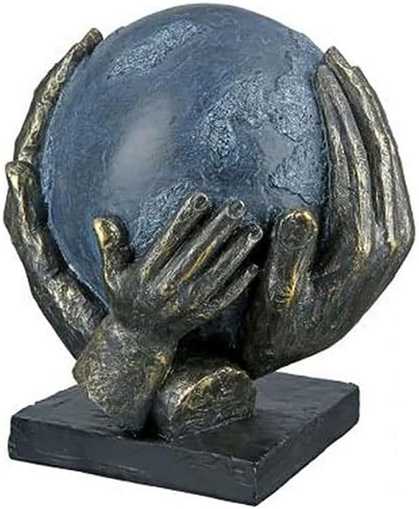 Casablanca modernes Design GILDE Deko Skulptur Figur Rette die Welt – Globus in Händen – Höhe 19 cm Statuetten und Skulpturen Naty Shop Bronze, grau, schwarz Höhe 19 cm