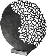 Casablanca modernes Design GILDE Skulptur Osaka schwarz H: 44 cm B: 41 cm T: 10 cm 43491 Statuetten und Skulpturen Naty Shop