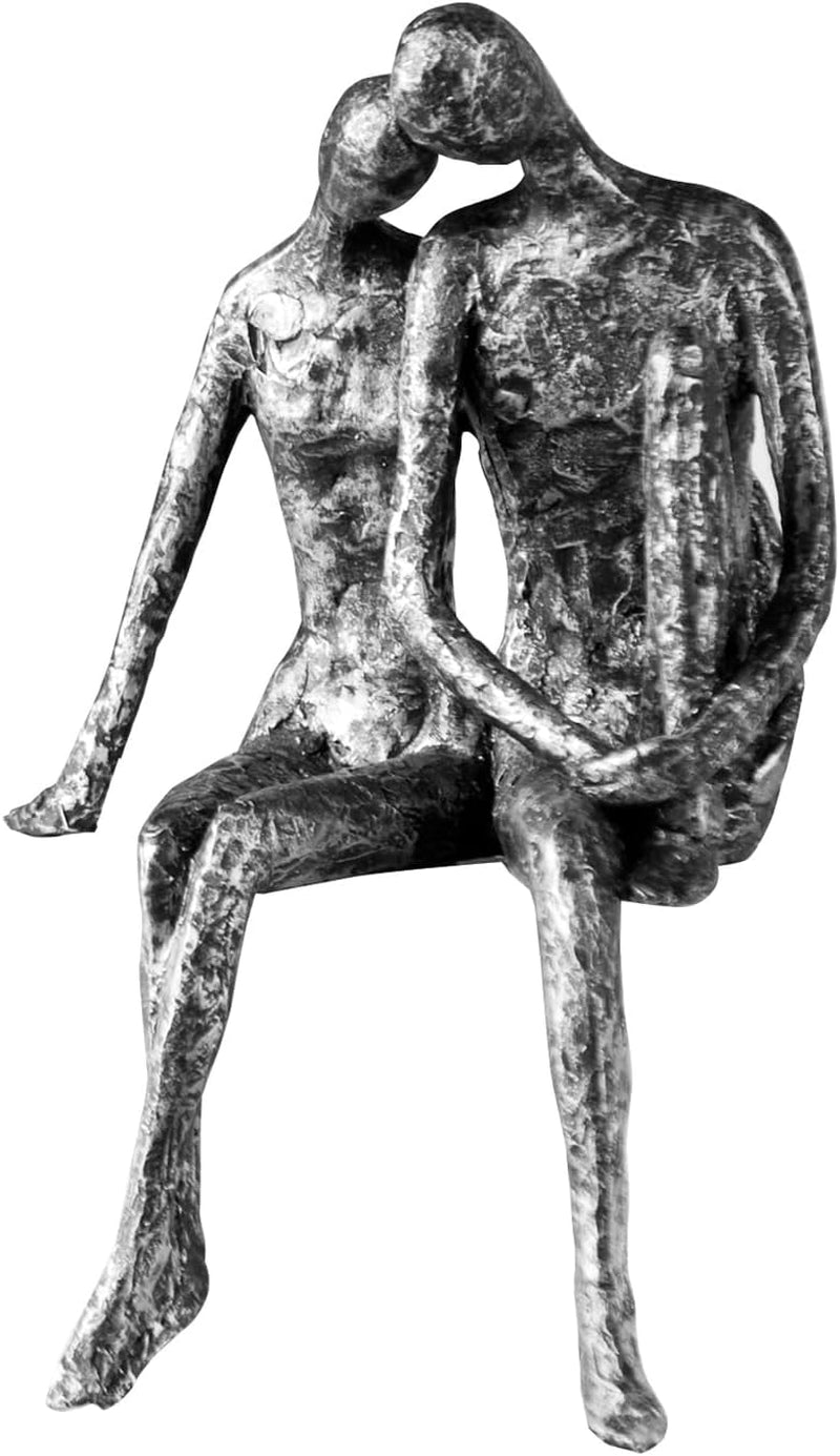 Casablanca Skulptur - Paar Dekofigur - Polyresin - Farbe: Antiksilber Höhe 25 cm Statuetten und Skulpturen Naty Shop Silber Höhe 25 cm