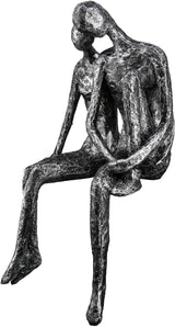 Casablanca Skulptur - Paar Dekofigur - Polyresin - Farbe: Antiksilber Höhe 25 cm Statuetten und Skulpturen Naty Shop