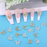 20 Stück Glitzer-Schmetterlings-Nagelanhänger, Nagelkunst-Strasssteine, Nagelsteine, Schmetterlings-Nagelkunst, Strasssteine, Valentinstag-Nagelanhänger, DIY-Handyhüllen-Dekoration