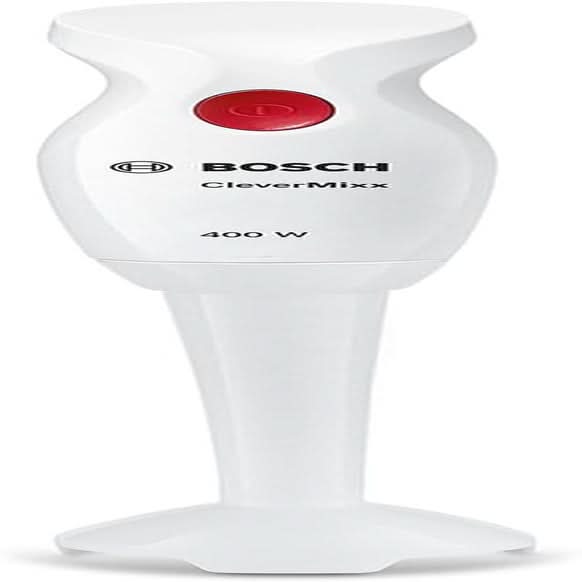 Bosch Stabmixer Clevermixx MSM14000, Abnehmbarer Mixfuß, Ergonomischer Griff, Leichtes Gehäuse, 4-Klingen-Messer, Einfache Reinigung, 400 W, Weiß/Rot Kitchen Naty Shop