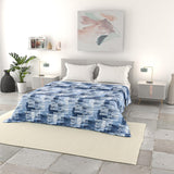 Italienische Bettwäsche Basic Sommerdecke, bedruckte Mikrofaser, 250 x 240 cm, runde Bettdecken und Steppdecken Naty Shop Dye 250 x 240 cm