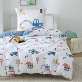 Fekohipy Bettwäsche 135X200 Mädchen Einhorn Kinderbettwäsche Rosa 3D-Druck Mikrofaser Regenbogen Kinder Bettbezug Mit Zwierzweissung Und 1 Kissenbezug 80X80Cm 2-Teilige Kinderbettwäsche-Set Naty Shop Blaue Bagger 135X200Cm+80X80Cm