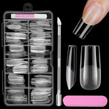 Vollständige Abdeckung für kurze Nägel, 120 Stück, 12 Größen, kurze Nagelspitzen für Gelnägel, zum Aufkleben auf künstliche Nägel, zum Aufkleben auf Nagelfeilen-Set, Nagelpolierer, Nagelhautschieber