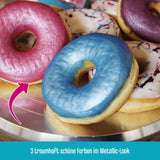 DECOCINO Metallic-Pastell-Farbpulver (3X2G) – Blau, Flieder und Rosa – Lebensmittelfarbpulver – Glitzerpulver geeignet für Fondant als Kuchendekoration und Kuchendekoration!
