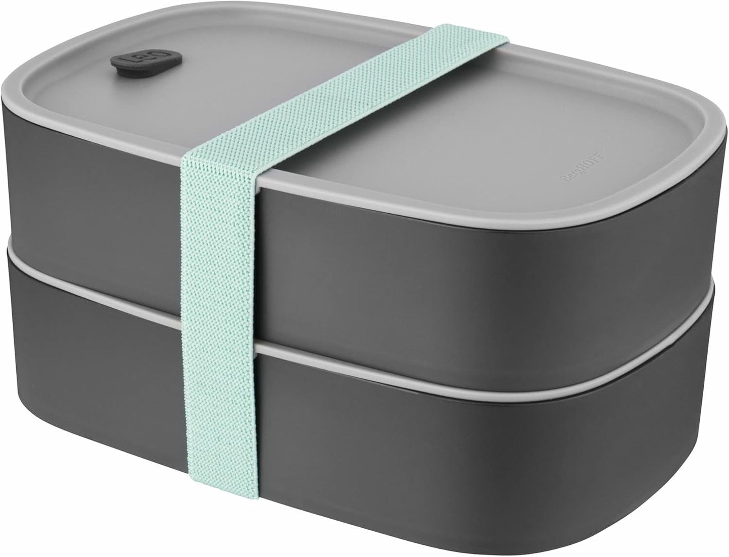 BergHoff Doppel-Bento-Box – Leo (Lunchbox-Set 19 x 12,5 x 9 cm, zwei Boxen, mikrowellengeeignet, luftdichter Verschluss, spülmaschinenfest, ideal für Snacks/Snacks/Salat) 3950126 Frischhaltedosen Naty Shop Classic