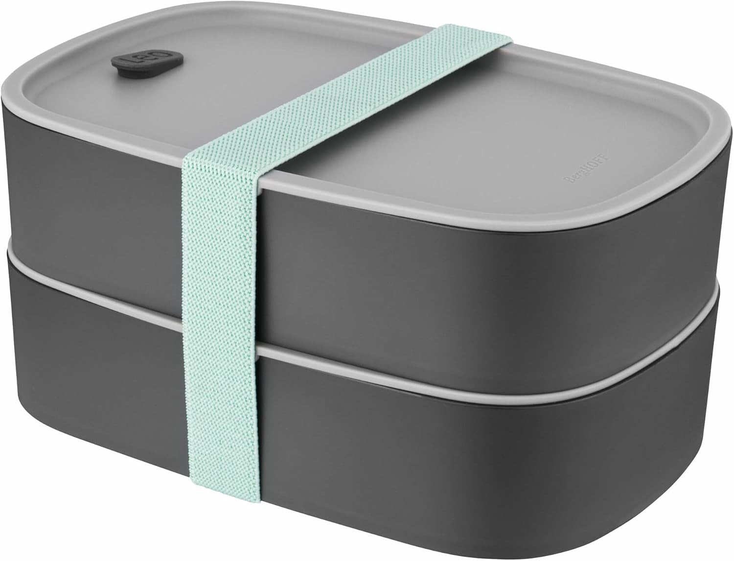 BergHoff Doppel-Bento-Box – Leo (Lunchbox-Set 19 x 12,5 x 9 cm, zwei Boxen, mikrowellengeeignet, luftdichter Verschluss, spülmaschinenfest, ideal für Snacks/Snacks/Salat) 3950126 Frischhaltedosen Naty Shop Classic