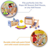 Hape E3459 – Kinderzimmer, kleine Naty Shop Puppenhäuser
