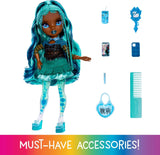 Rainbow High Sparkle & Shine Puppe – Misty – 28 cm große, modische Puppe mit türkisfarbenem Haar und magischen Blasen, stehend, buntes Anziehen und Spielen, Sammlerstück für 4–12 Jahre