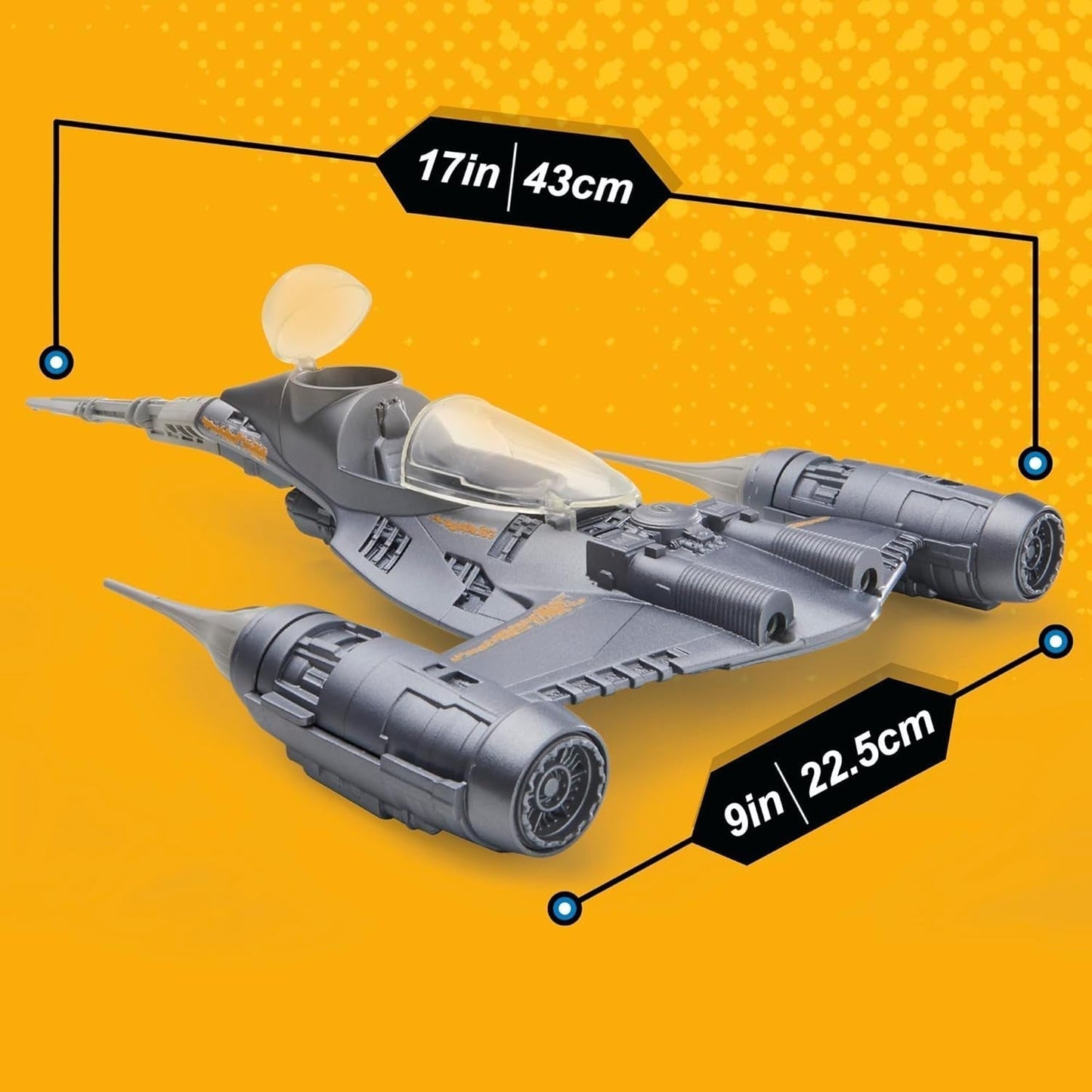 Star Wars Epic Hero Series N-1 Starfighter of the Mandalorian, große Actionfiguren und spannendes Zubehör für spannende Manöver, spannende Geschenk-Actionfiguren Naty Shop